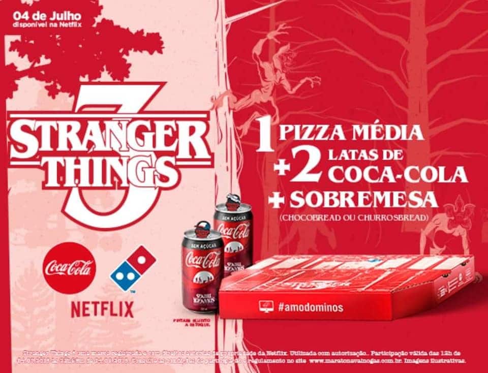 Domino's Pizza, Coca-Cola e Netflix criam combo temático Stranger Things 3