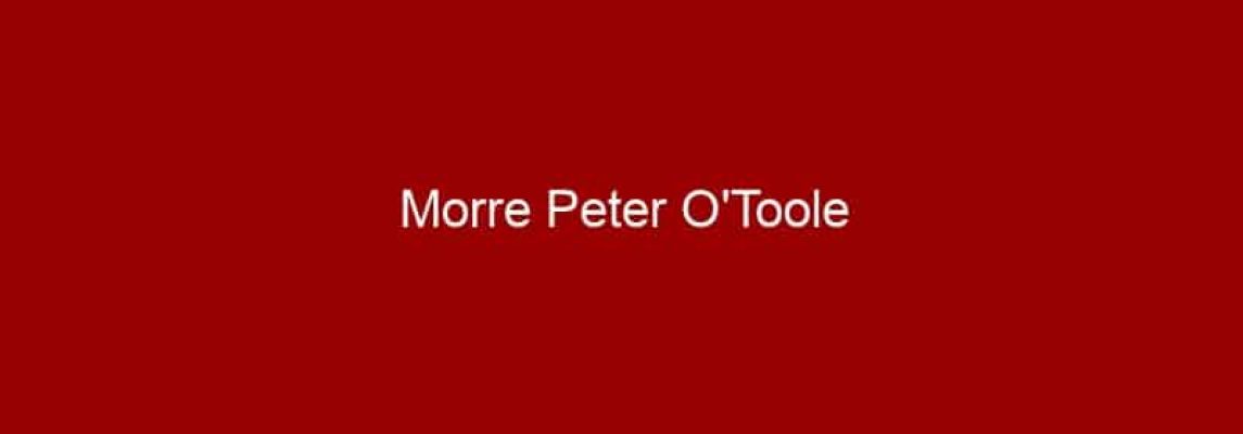 Morre Peter O'Toole