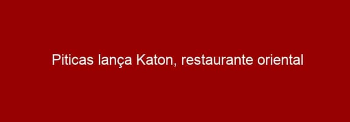 Piticas lança Katon, restaurante oriental temático de animes, no Shopping Metrô Santa Cruz